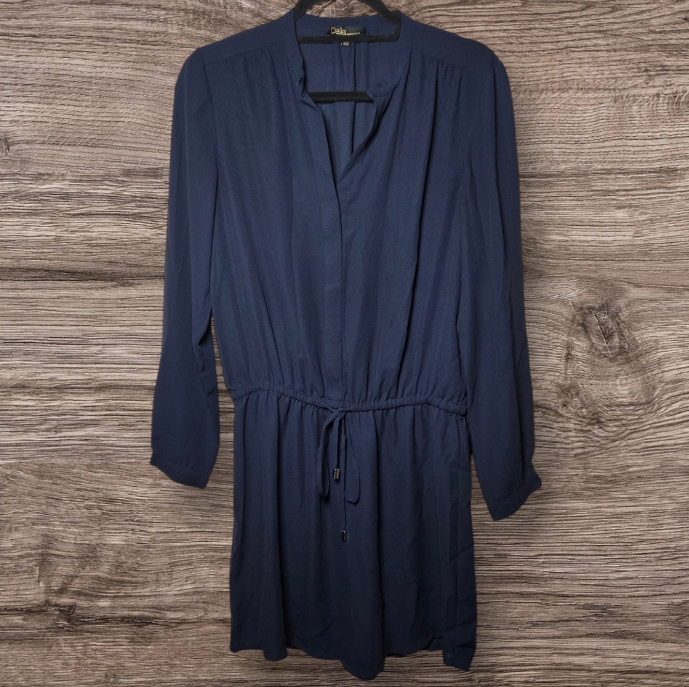 Dalia Womens Dress Long Sleeve Blue Size 6